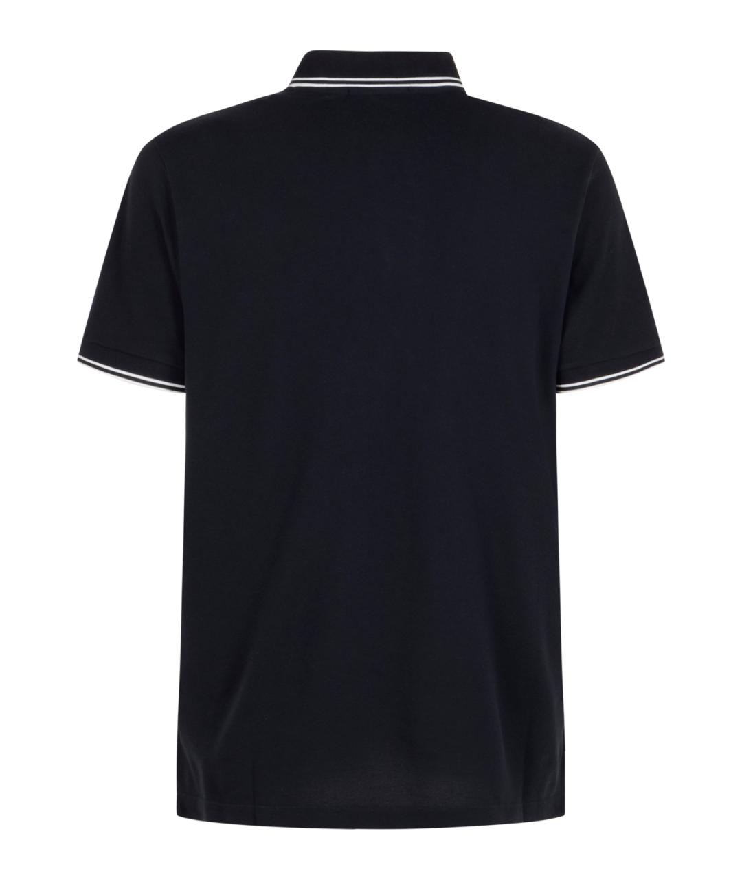 STONE ISLAND Синее хлопковое поло с коротким рукавом, фото 2