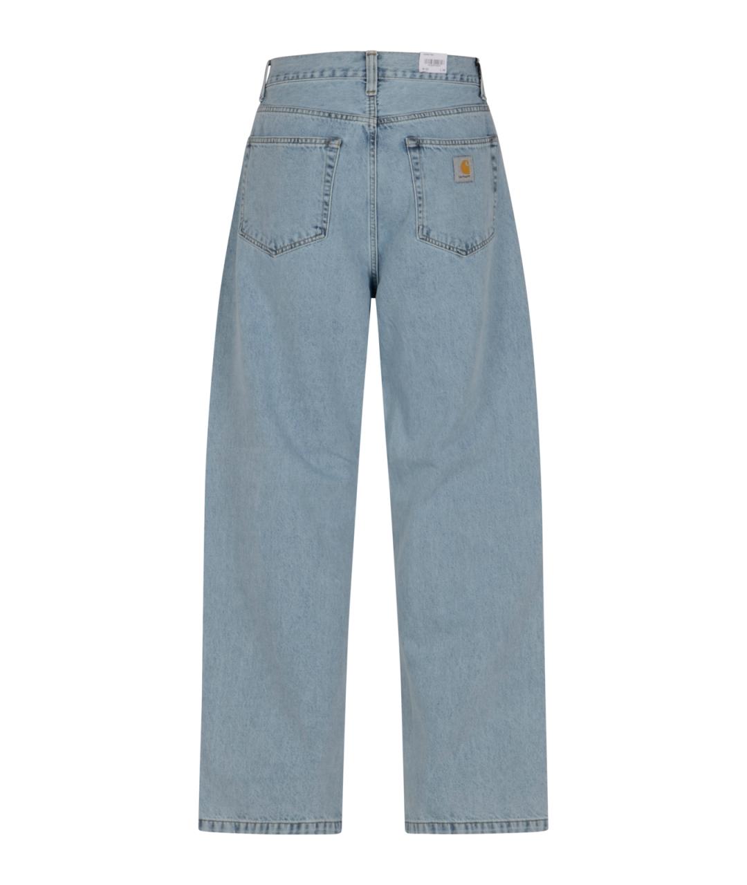 CARHARTT WIP Голубые хлопковые прямые джинсы, фото 2