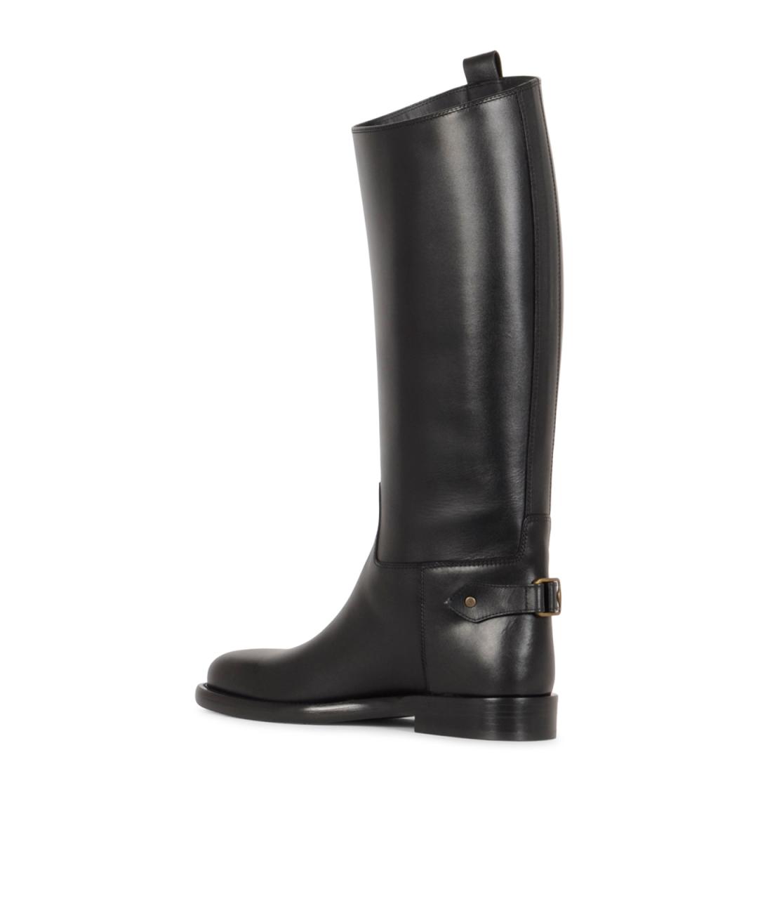 BURBERRY Черные кожаные сапоги, фото 3