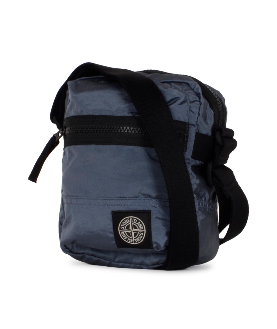 STONE ISLAND Синяя синтетическая сумка на плечо, фото 2