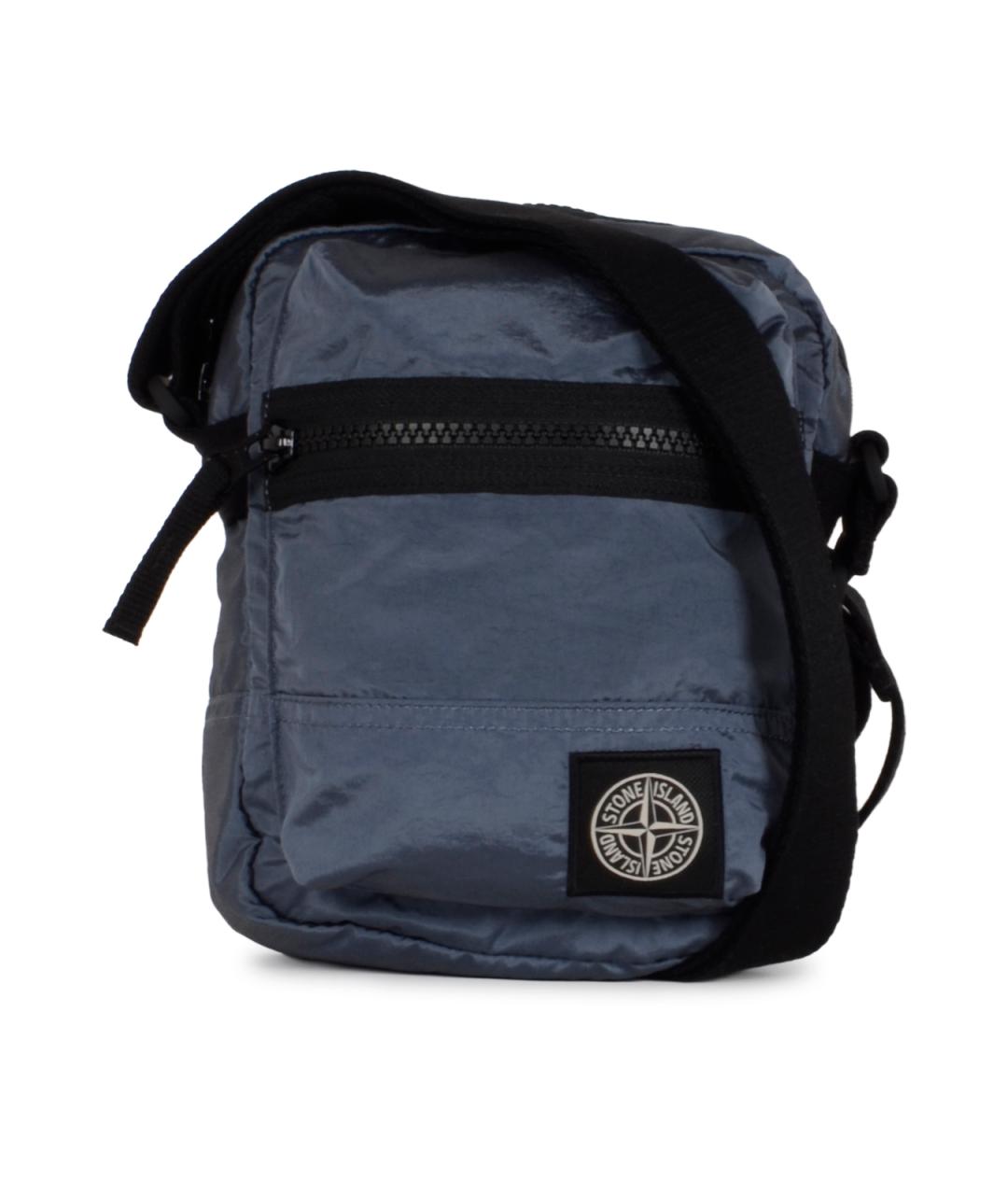 STONE ISLAND Синяя синтетическая сумка на плечо, фото 1