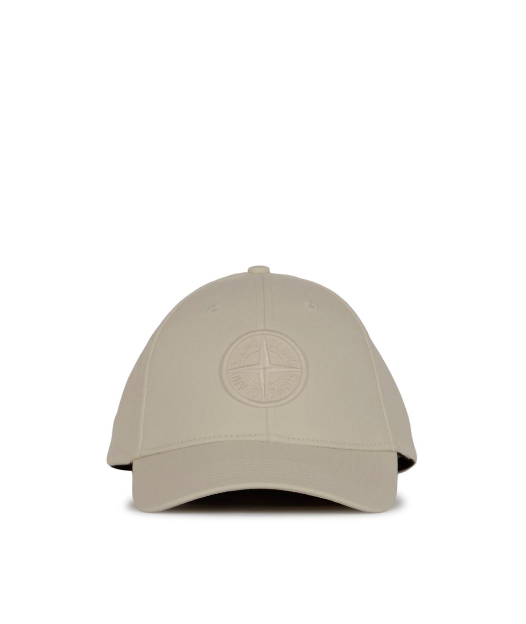 STONE ISLAND Белая хлопковая кепка/бейсболка, фото 1