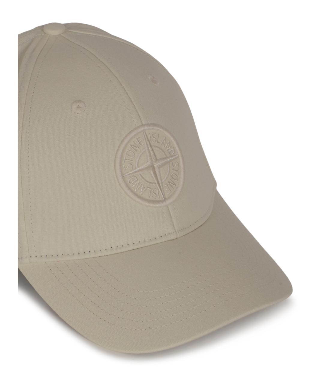 STONE ISLAND Белая хлопковая кепка/бейсболка, фото 4