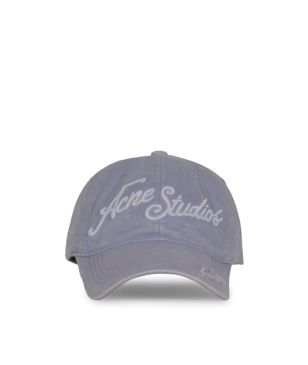 ACNE STUDIOS Синяя хлопковая кепка/бейсболка, фото 1