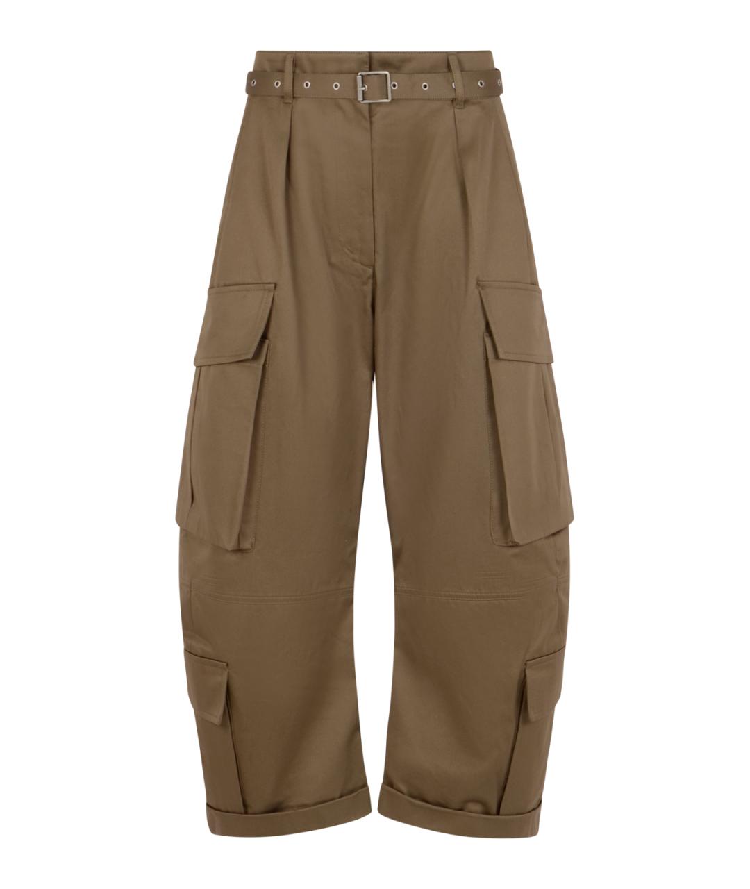 ACNE STUDIOS Хаки хлопковые брюки широкие, фото 1