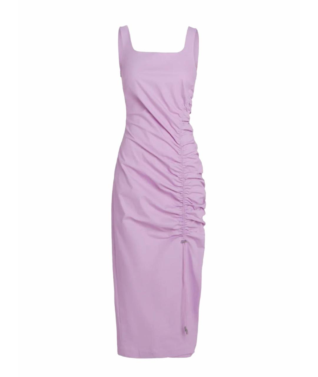 KARL LAGERFELD Розовое хлопко-эластановое повседневное платье, фото 1