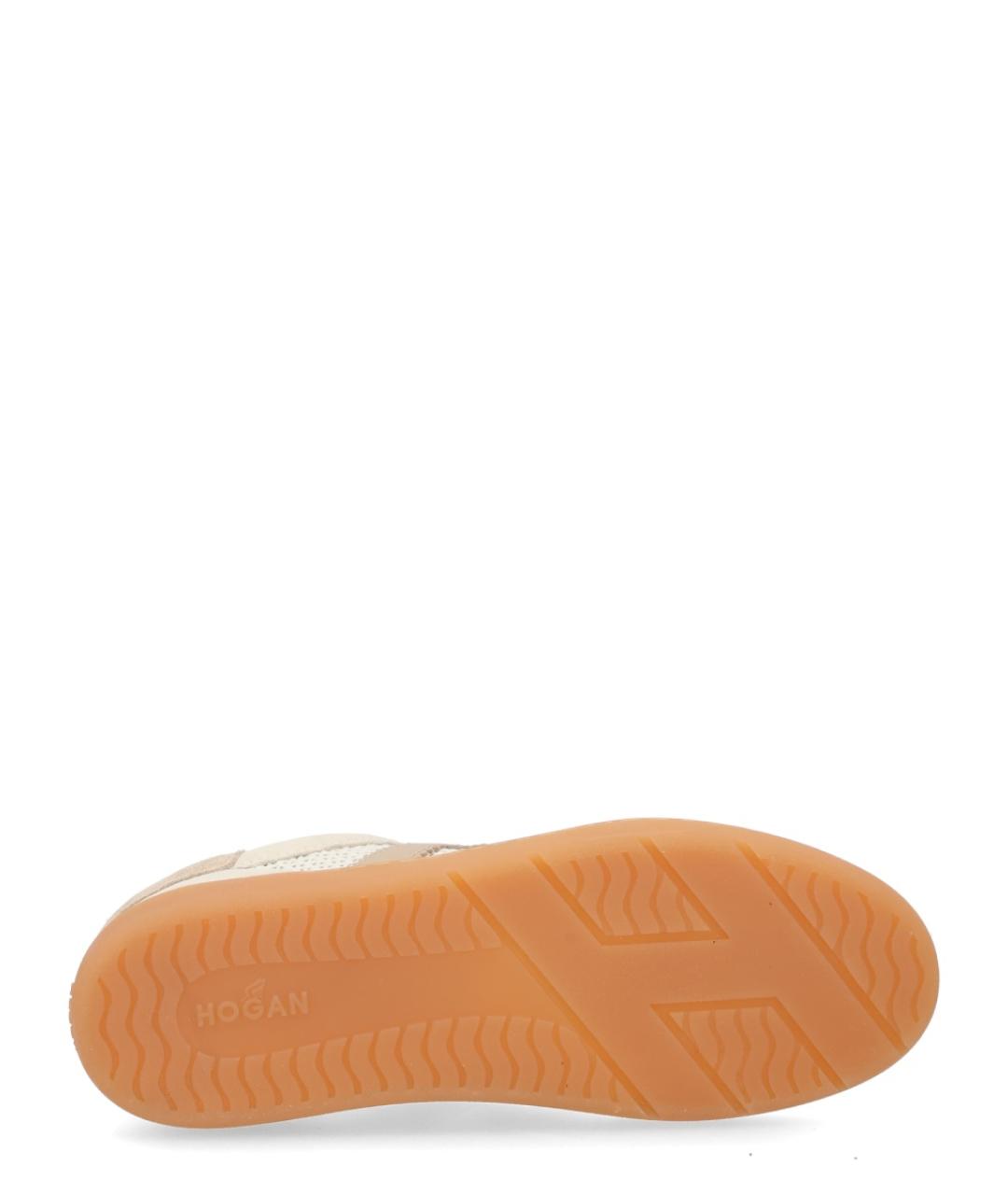 HOGAN Бежевые кожаные кеды, фото 6