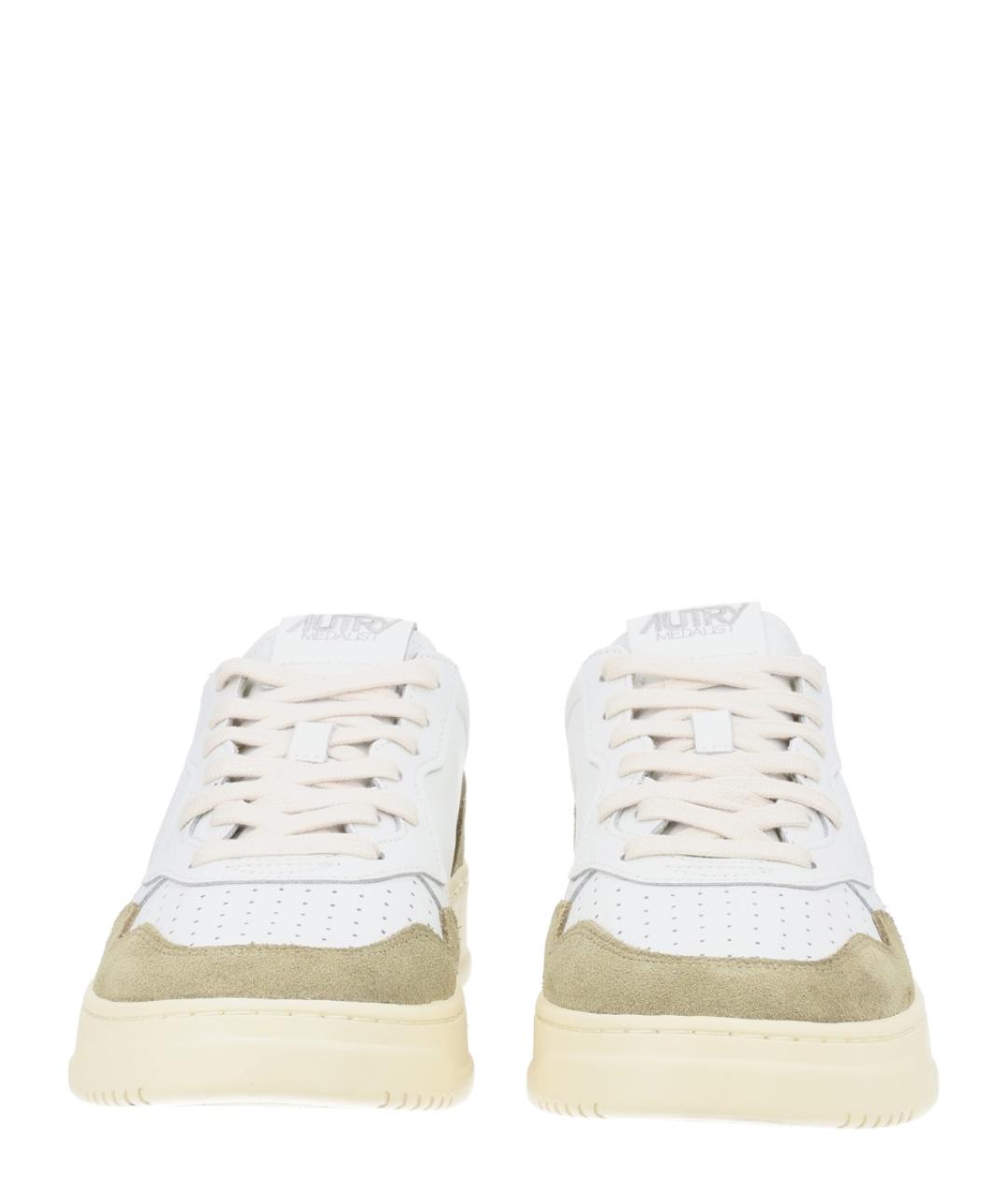 AUTRY Белые кожаные низкие кроссовки / кеды, фото 3