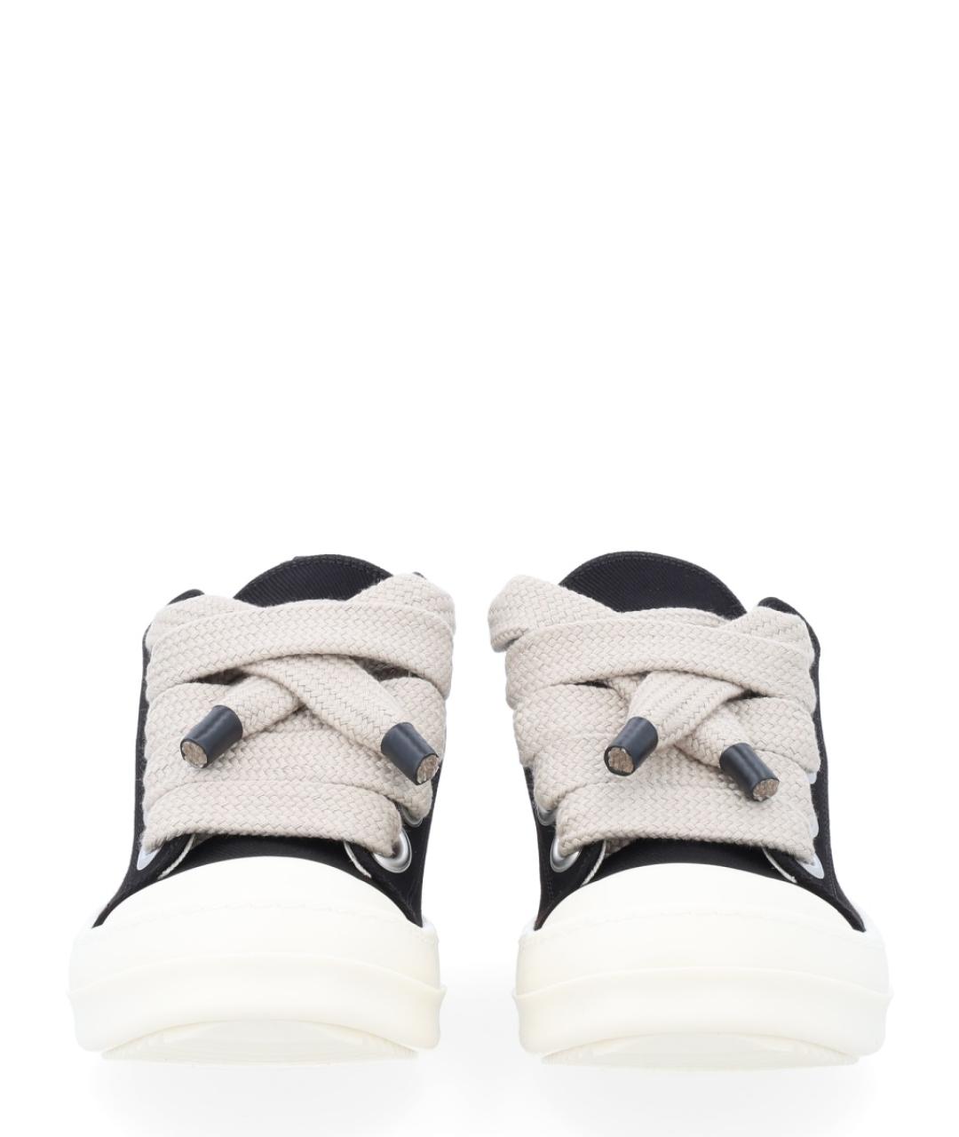 RICK OWENS DRKSHDW Черные текстильные кеды, фото 3