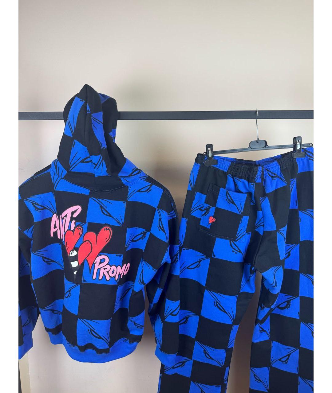 Anti Promo by Matty Boy Синий хлопковый спортивный костюм, фото 5