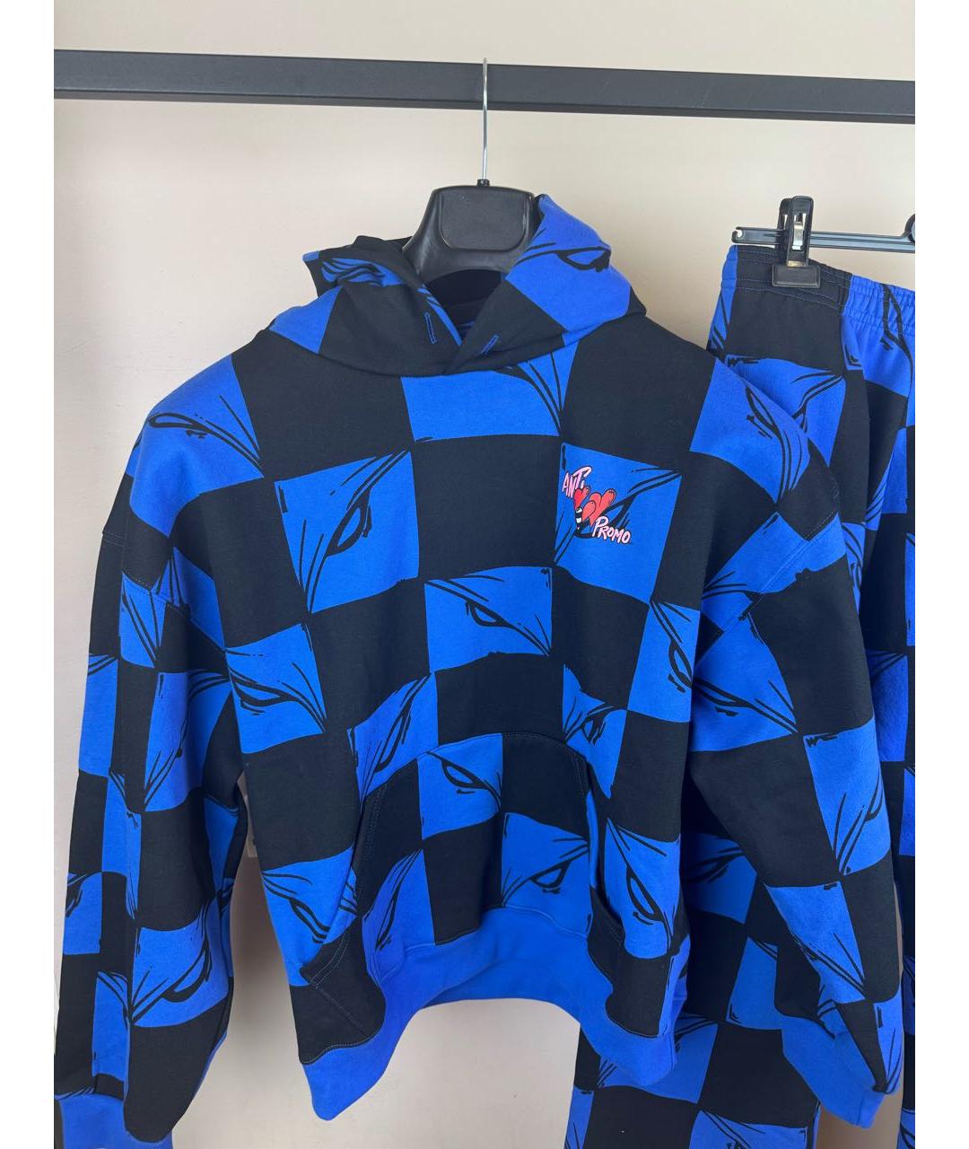 Anti Promo by Matty Boy Синий хлопковый спортивный костюм, фото 7