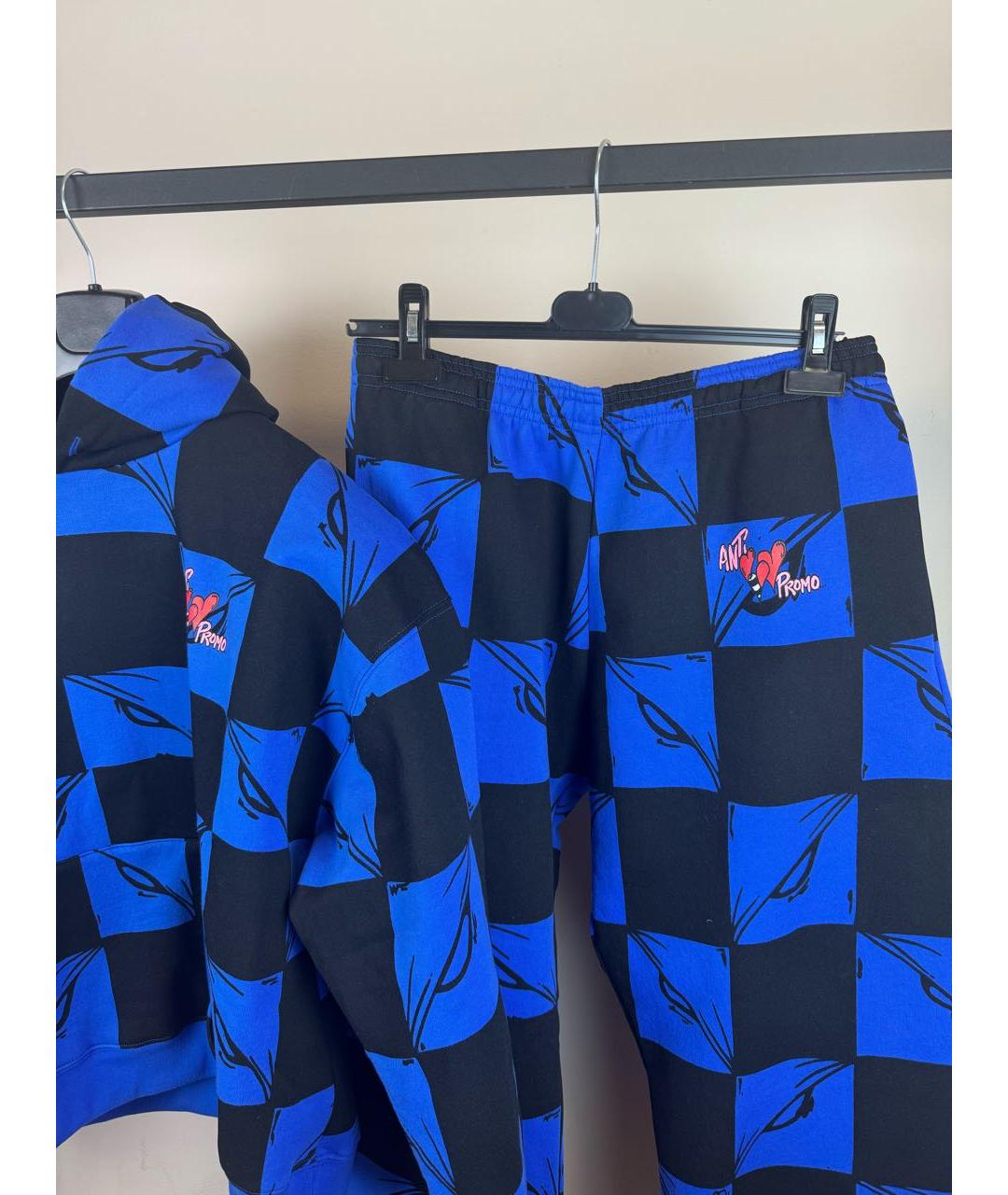 Anti Promo by Matty Boy Синий хлопковый спортивный костюм, фото 4