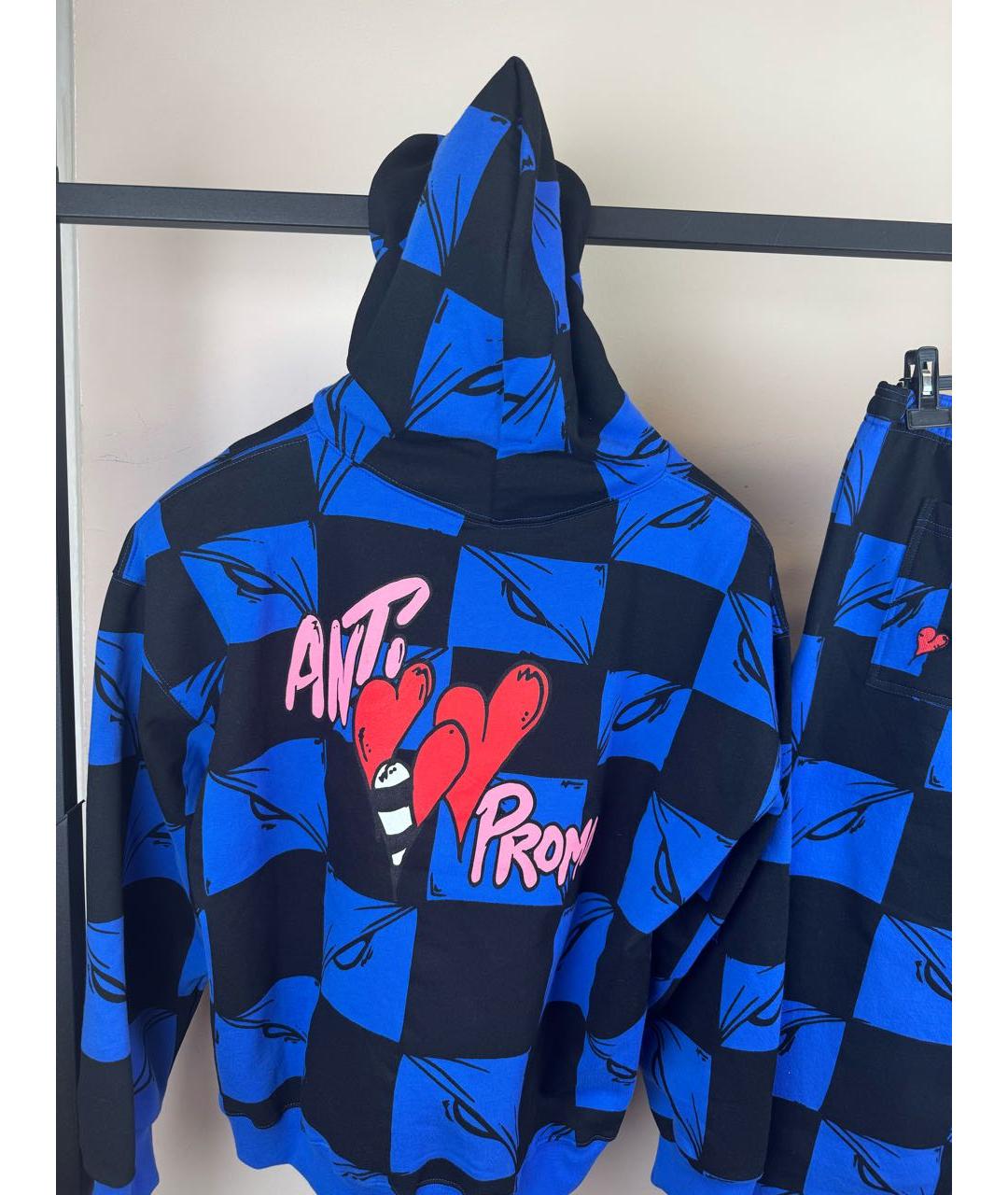 Anti Promo by Matty Boy Синий хлопковый спортивный костюм, фото 2