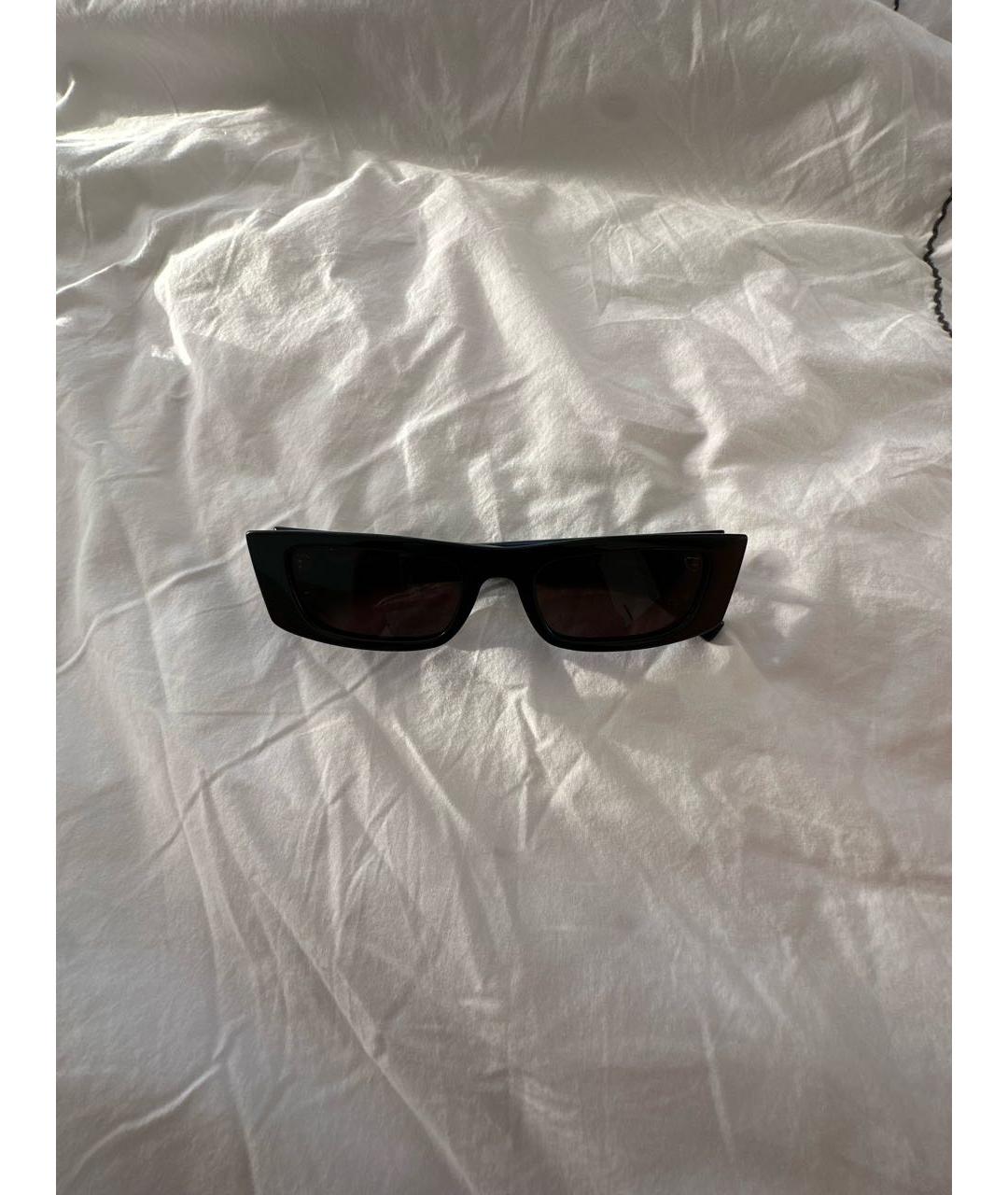 SAINT LAURENT Черные пластиковые солнцезащитные очки, фото 2