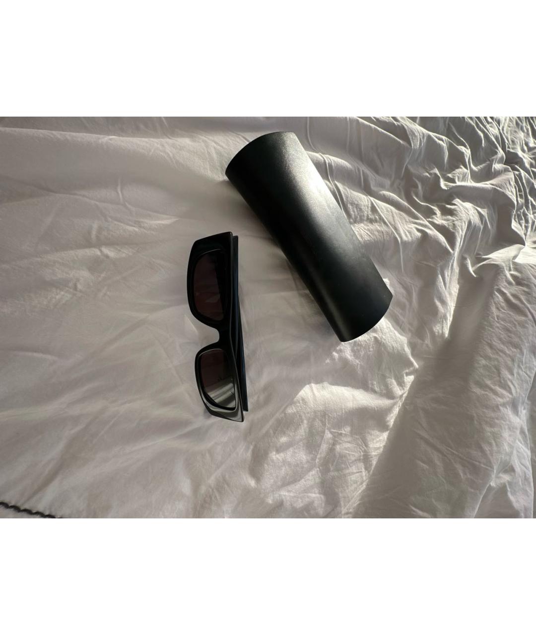 SAINT LAURENT Черные пластиковые солнцезащитные очки, фото 5