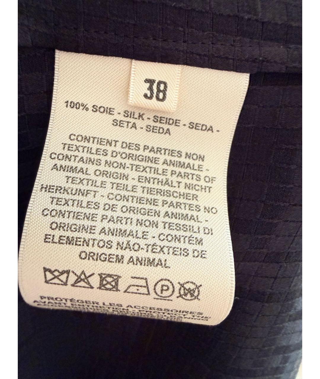 HERMES Черное шелковое повседневное платье, фото 4