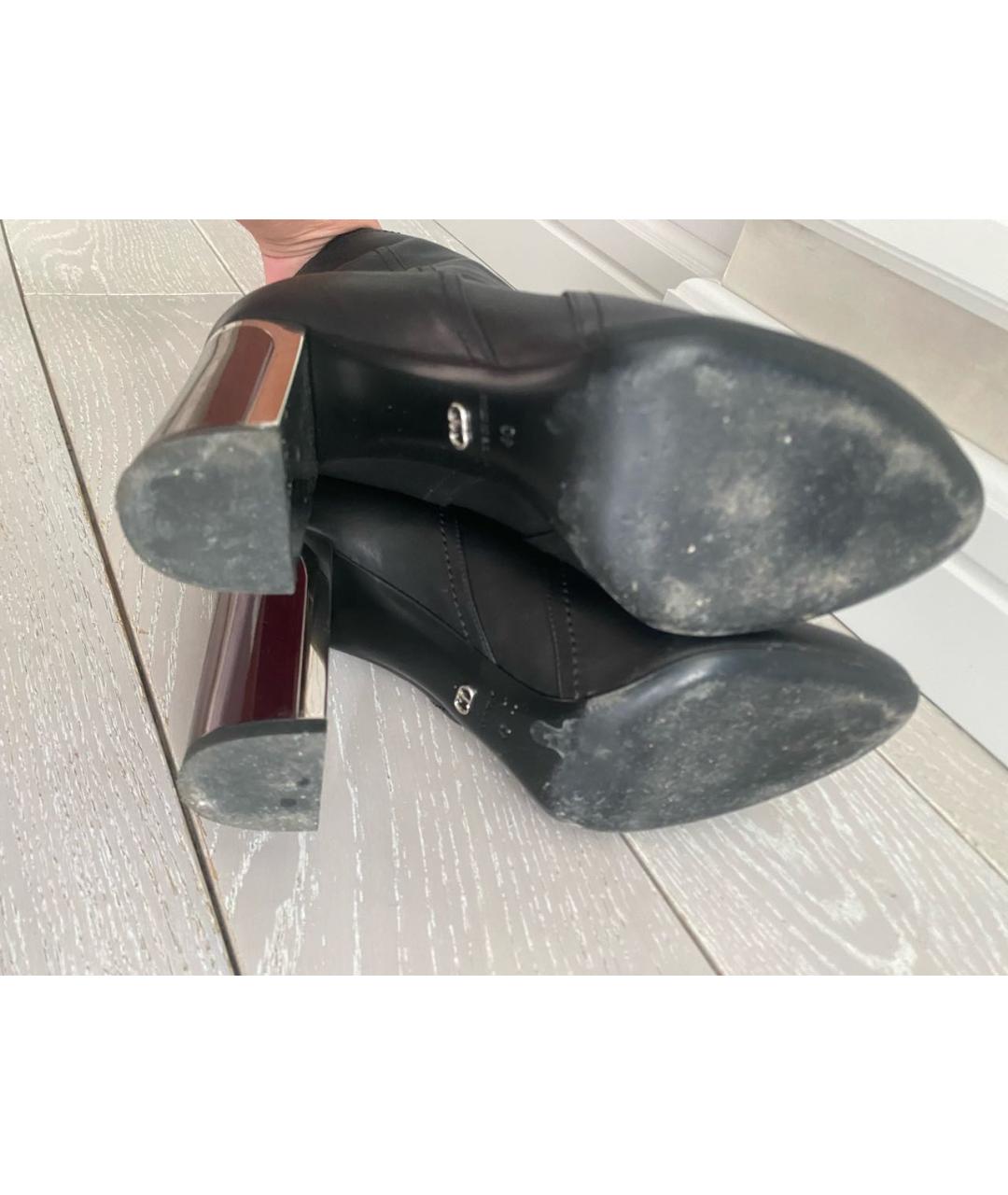 CHRISTIAN DIOR Черные кожаные ботильоны, фото 5