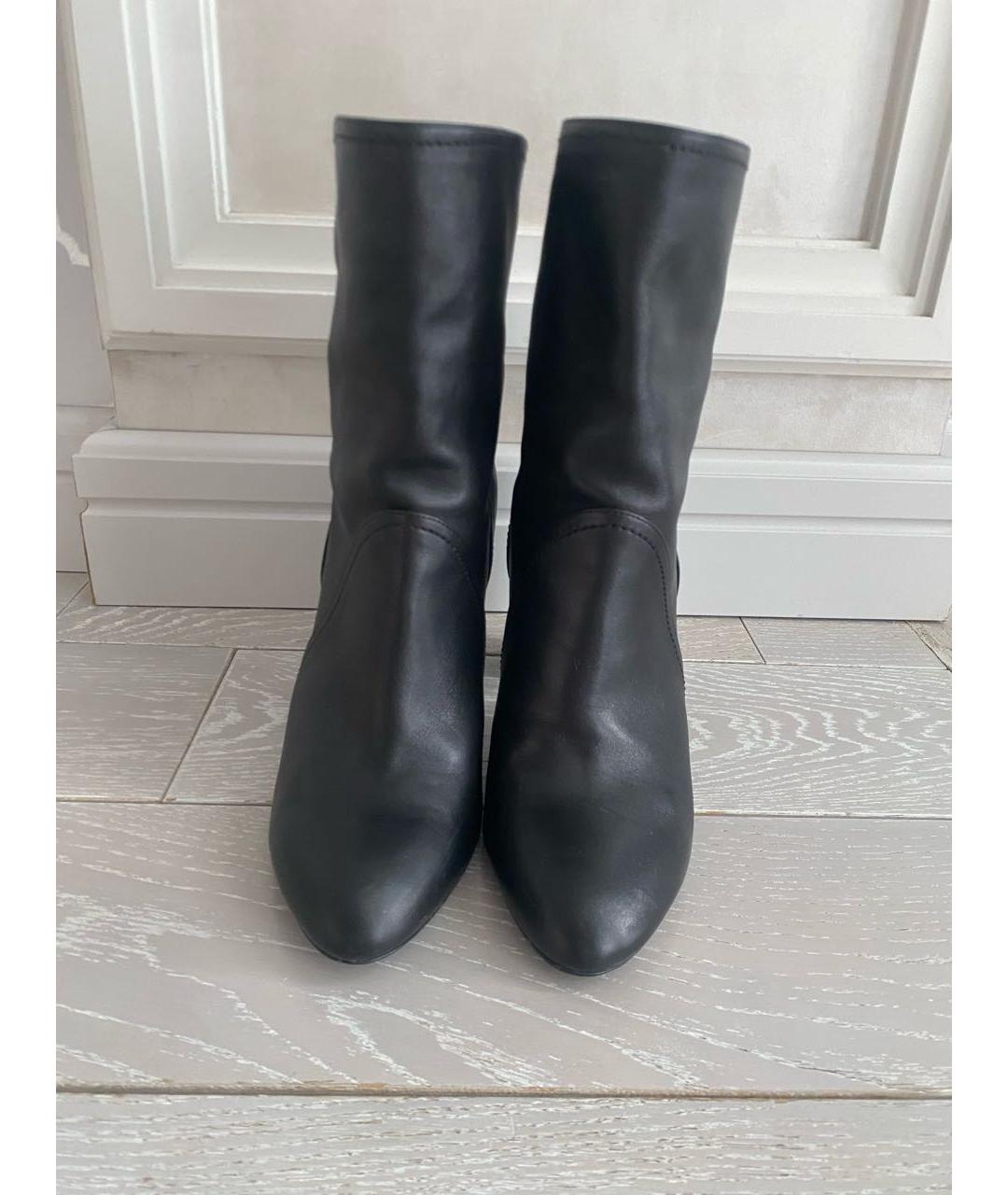 CHRISTIAN DIOR Черные кожаные ботильоны, фото 2