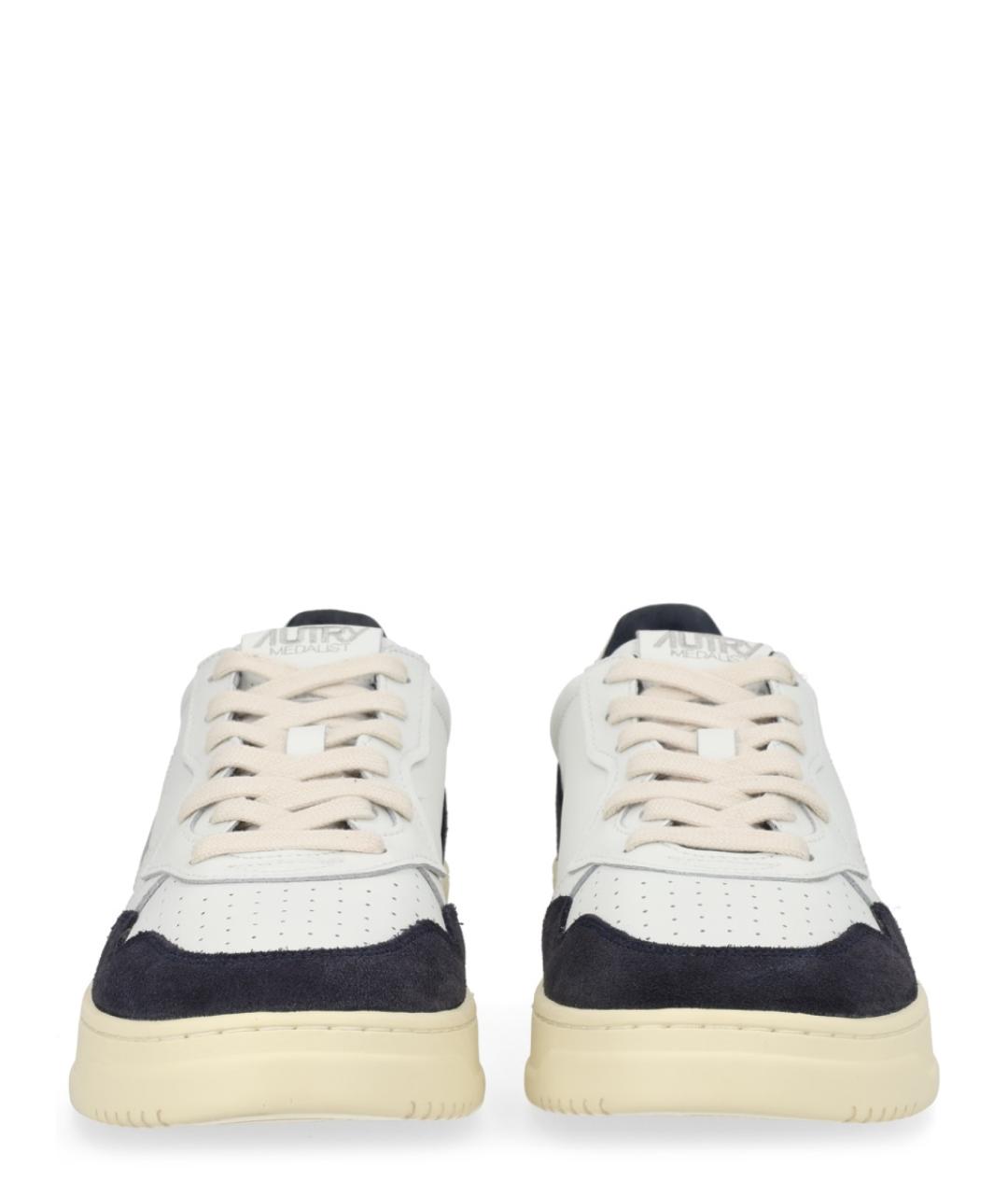 AUTRY Белые кожаные низкие кроссовки / кеды, фото 3