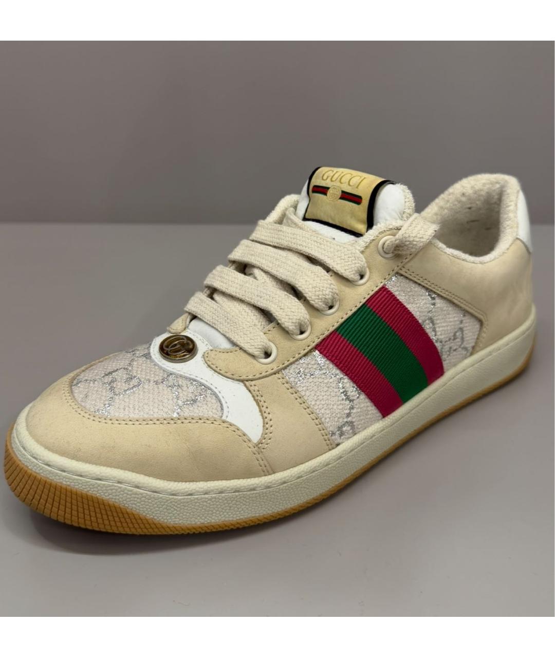 GUCCI Бежевые кроссовки, фото 2