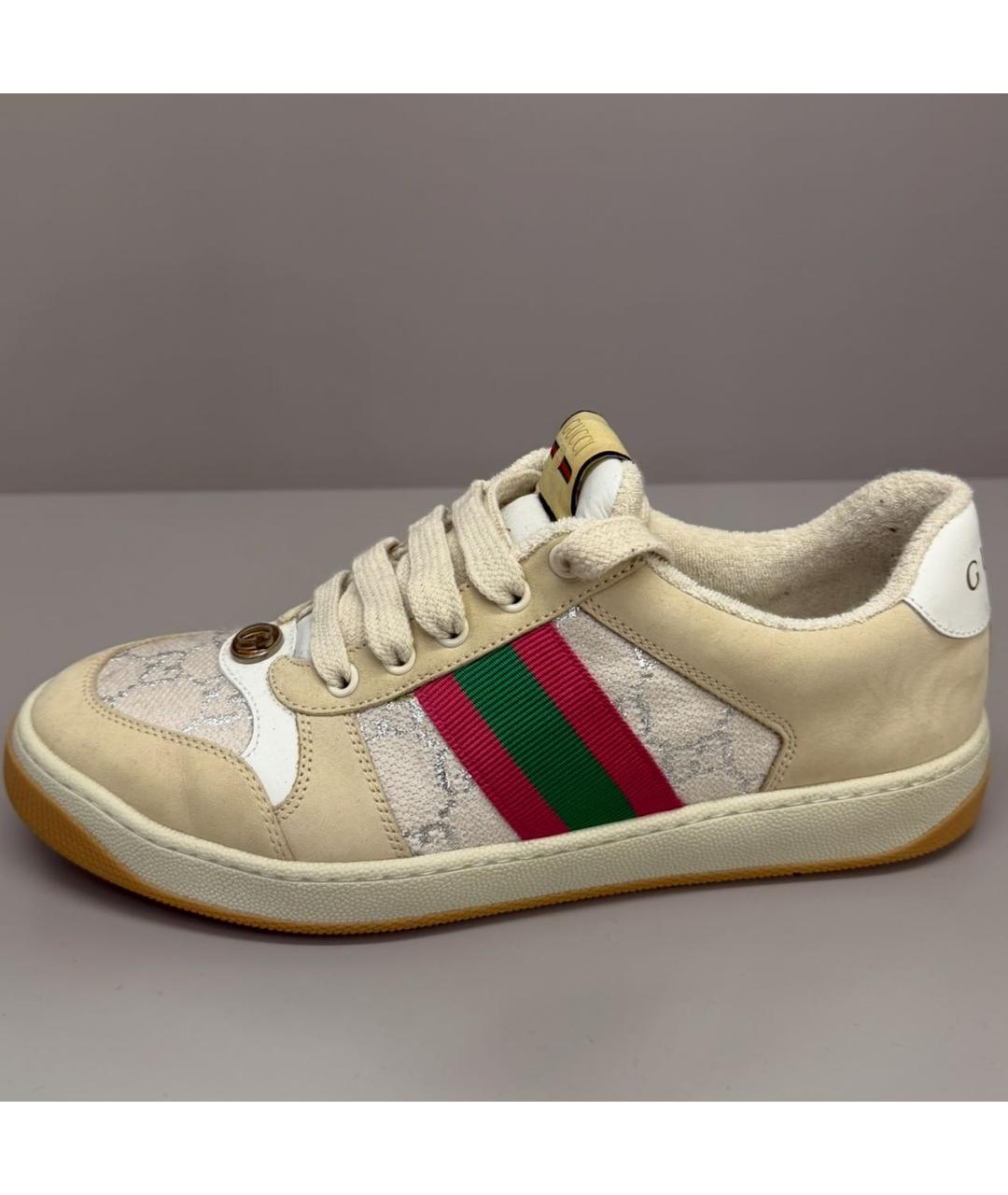 GUCCI Бежевые кроссовки, фото 6