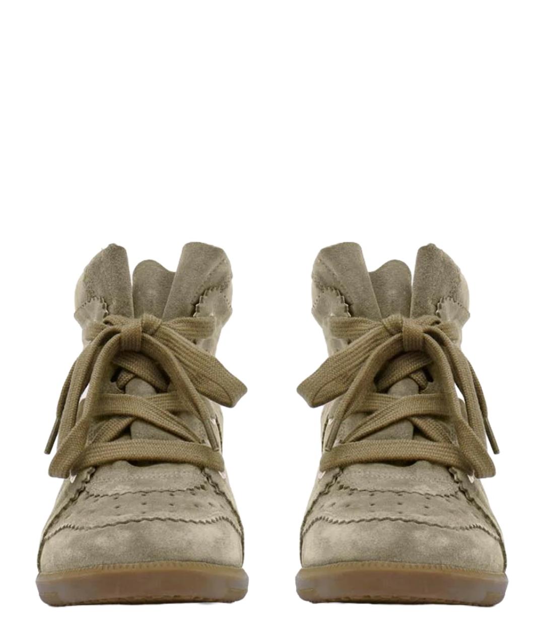 ISABEL MARANT Бежевые замшевые кроссовки, фото 3