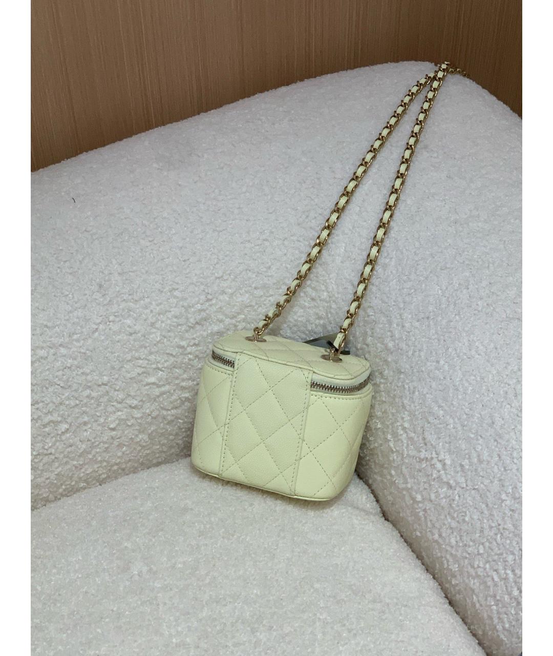 CHANEL Желтая кожаная сумка через плечо, фото 3