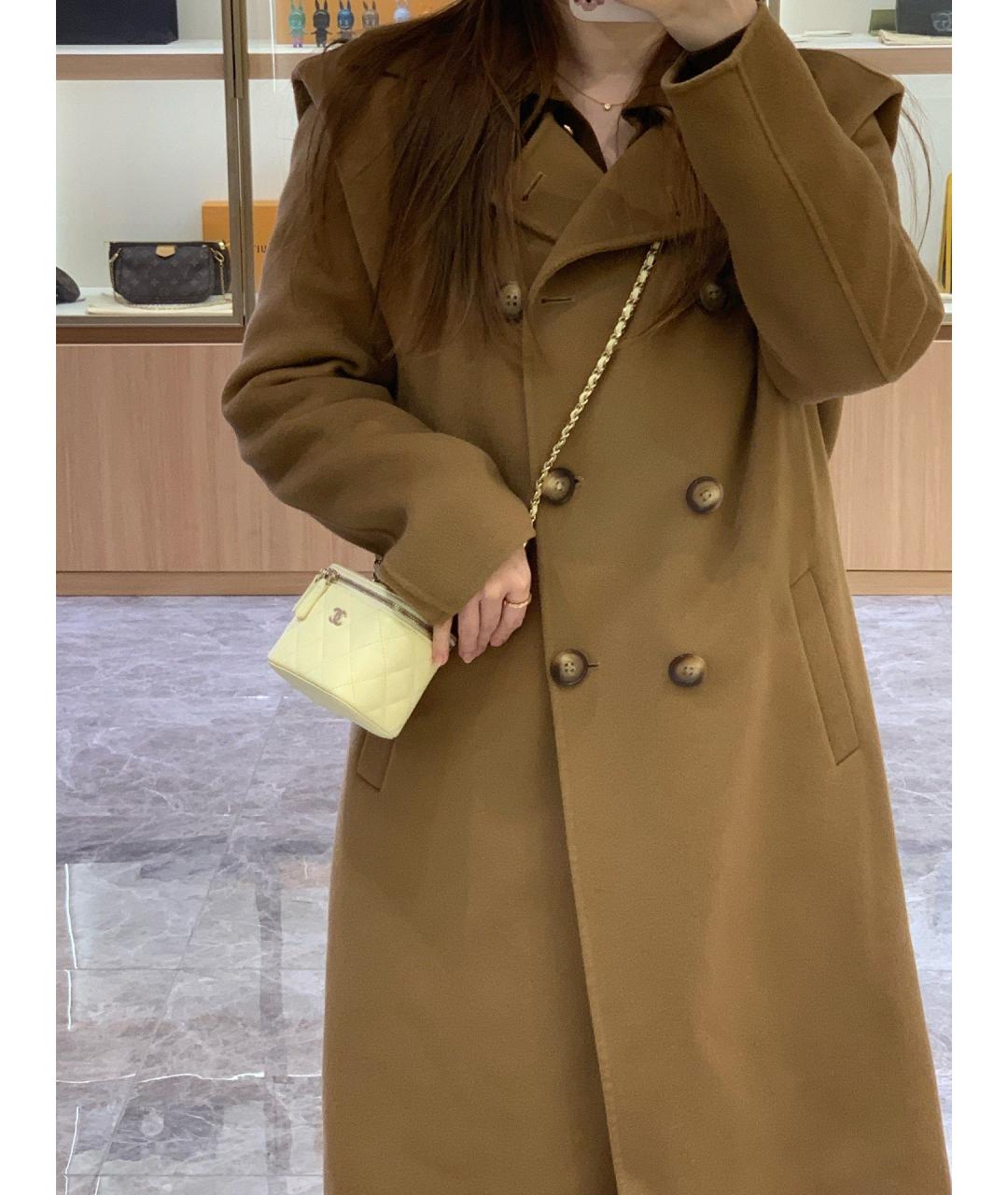 CHANEL Желтая кожаная сумка через плечо, фото 6