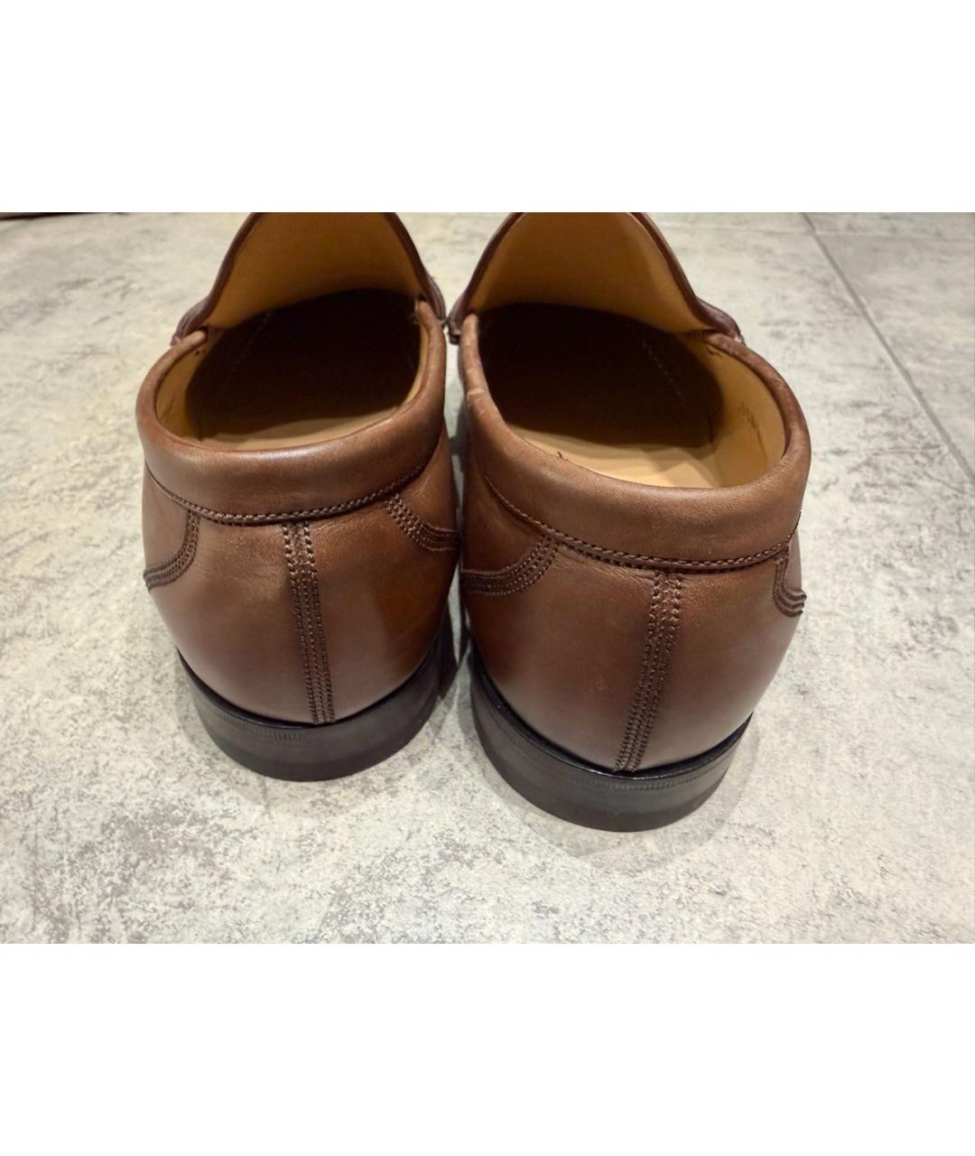 BALLY Коричневые кожаные лоферы, фото 4