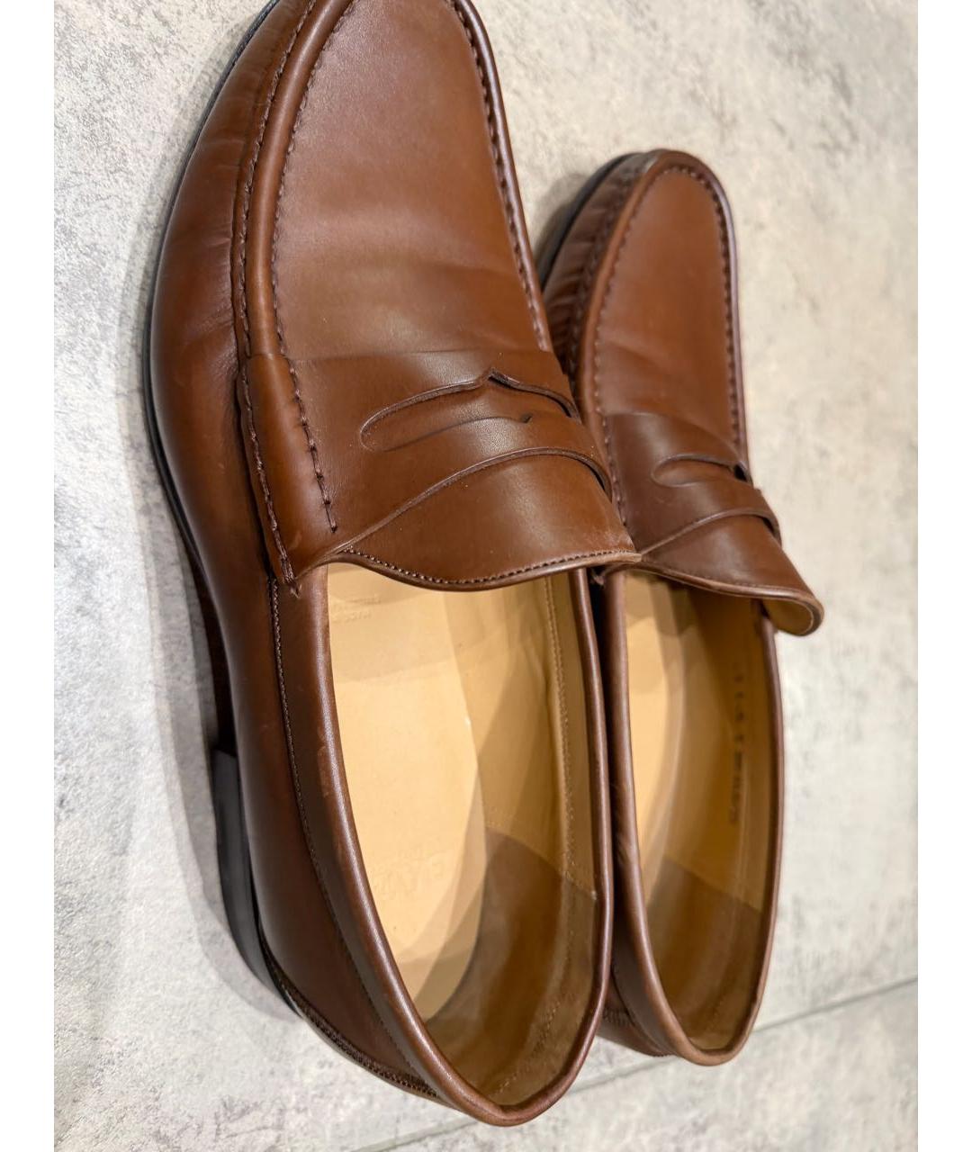 BALLY Коричневые кожаные лоферы, фото 5