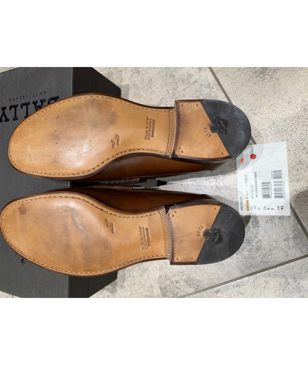 BALLY Коричневые кожаные лоферы, фото 7