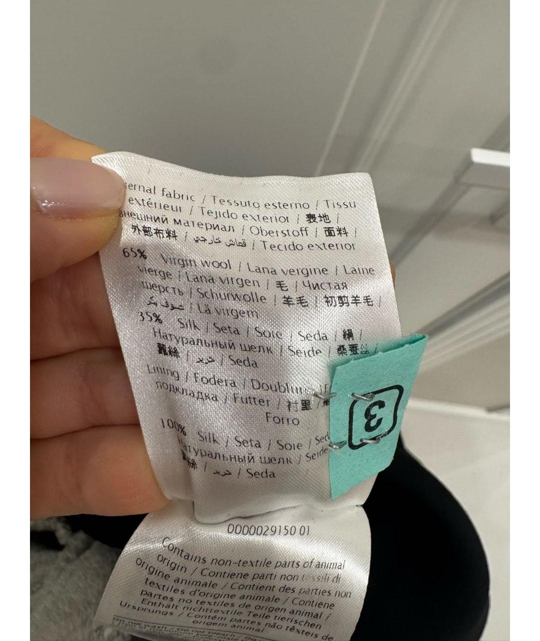 VALENTINO Черное шерстяное повседневное платье, фото 6