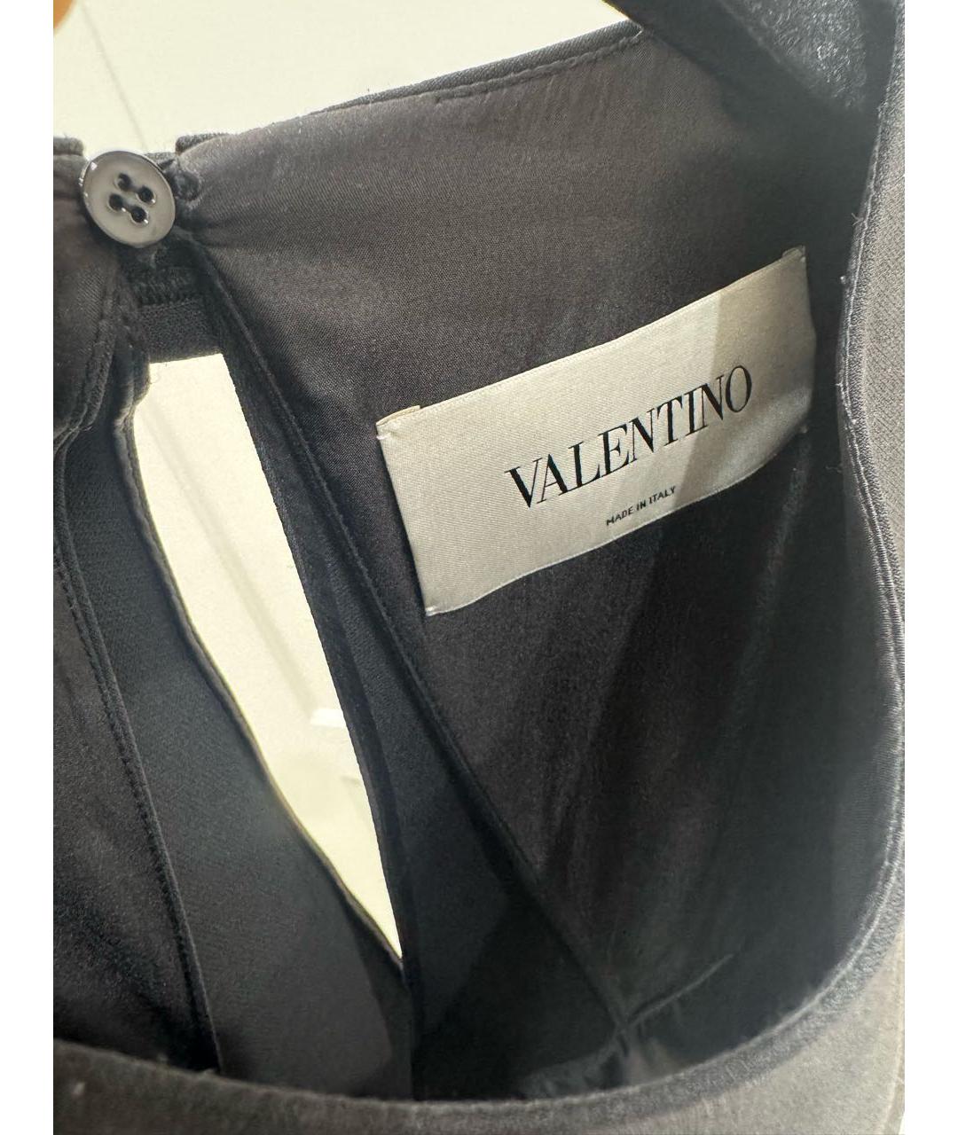 VALENTINO Черное шерстяное повседневное платье, фото 3