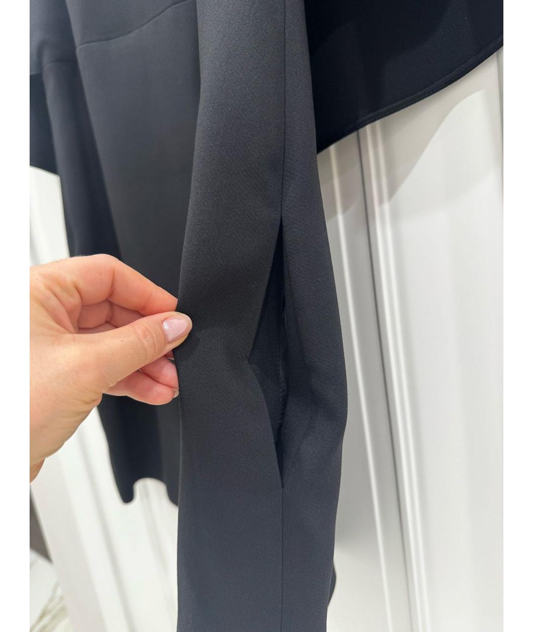 VALENTINO Черное шерстяное повседневное платье, фото 4