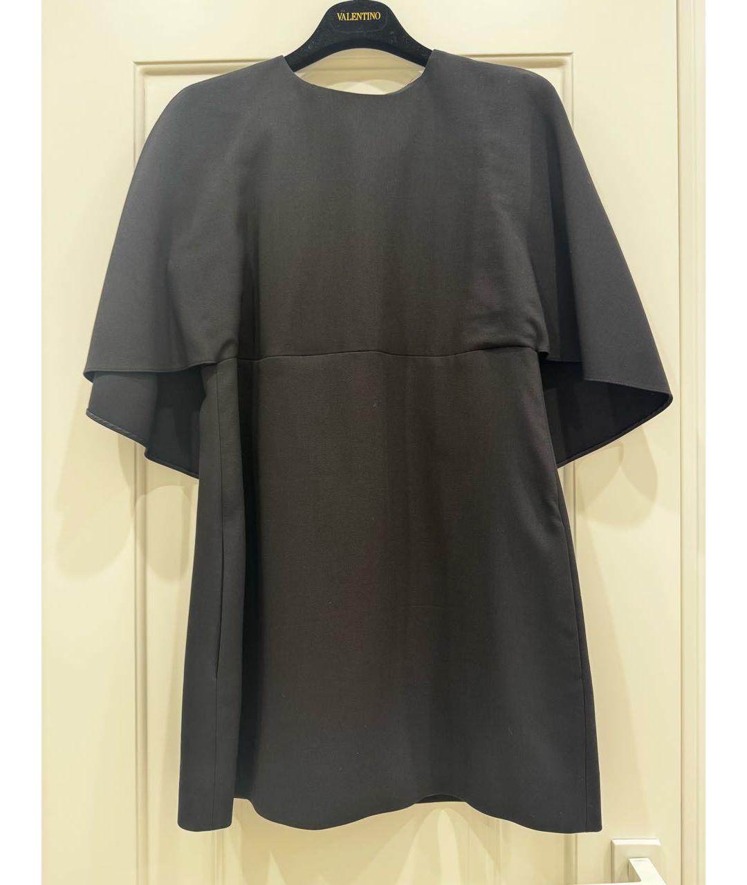 VALENTINO Черное шерстяное повседневное платье, фото 7