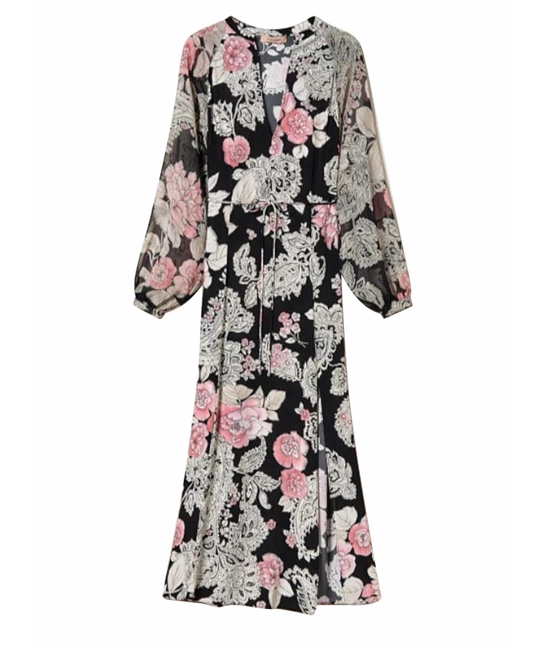 TWIN-SET Черное вискозное повседневное платье, фото 1