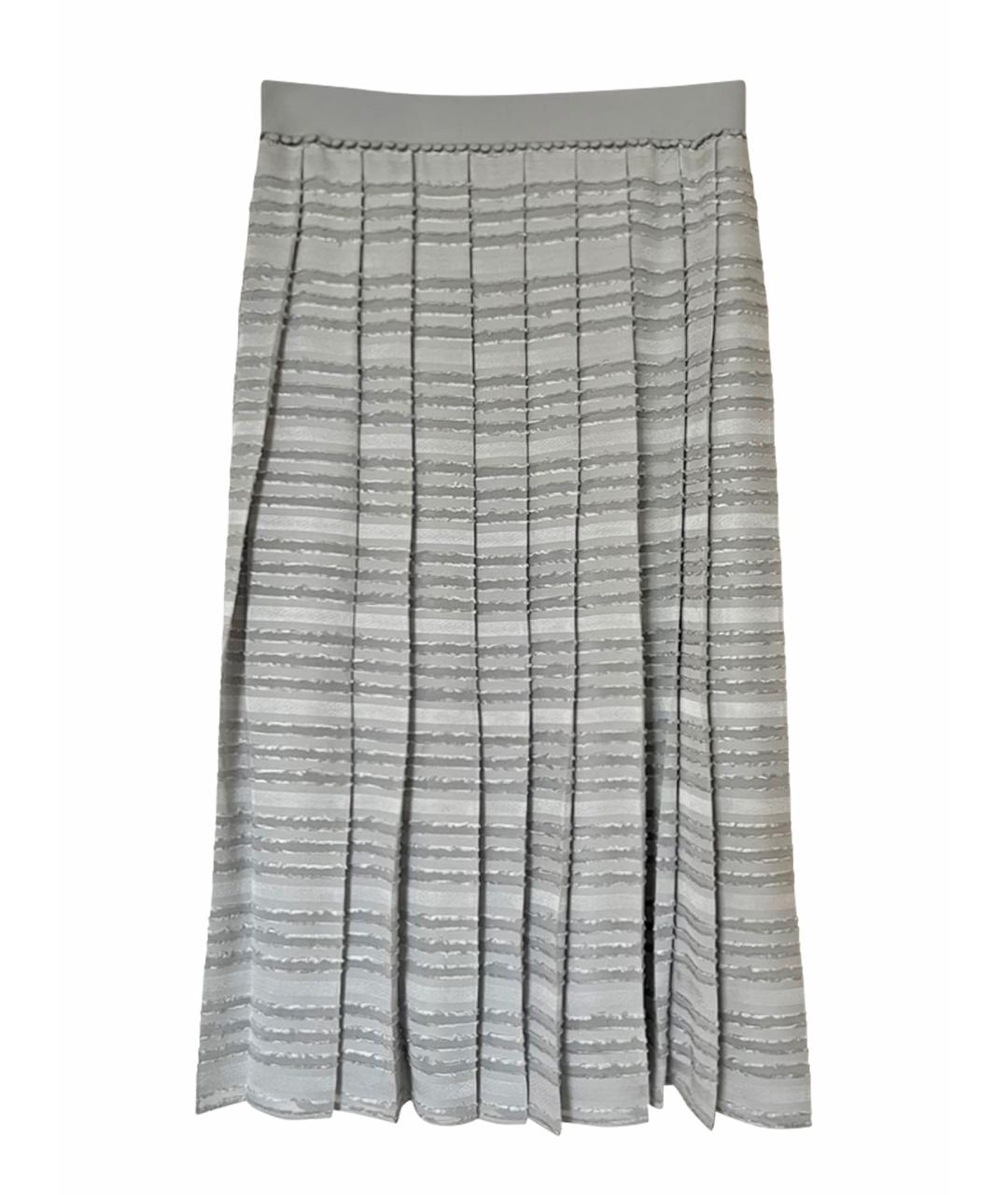 PATRIZIA PEPE Серая полиэстеровая юбка миди, фото 1