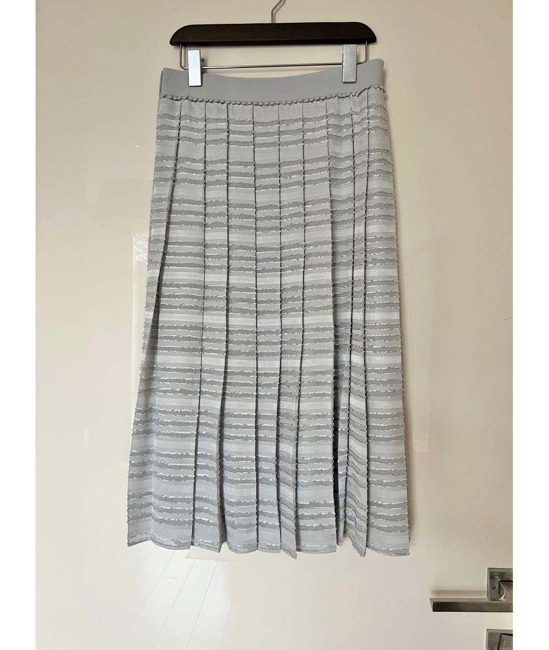 PATRIZIA PEPE Серая полиэстеровая юбка миди, фото 2