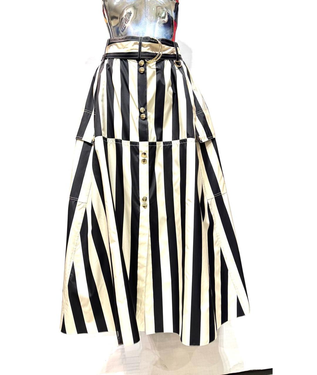 NINA RICCI Мульти шелковая юбка макси, фото 8