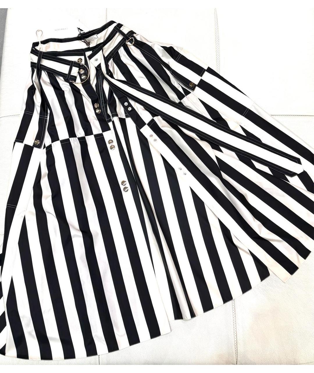 NINA RICCI Мульти шелковая юбка макси, фото 4