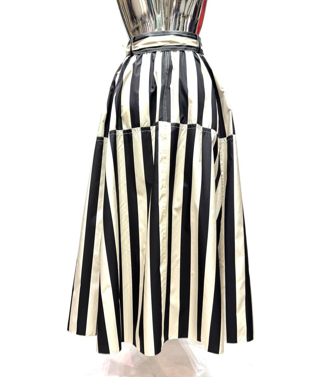 NINA RICCI Мульти шелковая юбка макси, фото 2