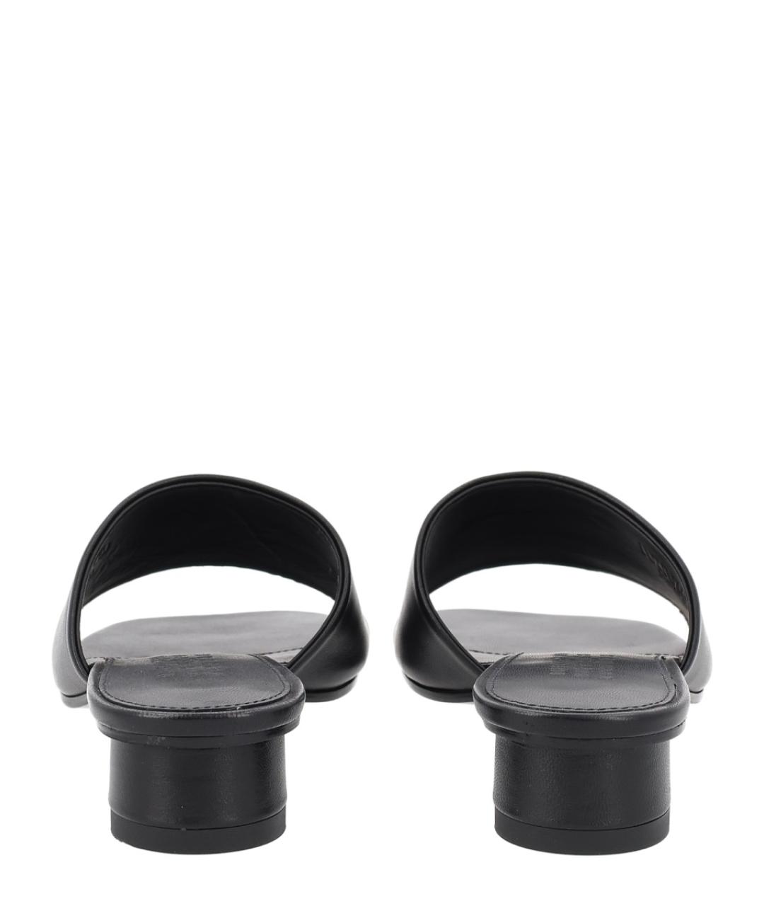 MM6 MAISON MARGIELA Черные кожаные мюли, фото 4