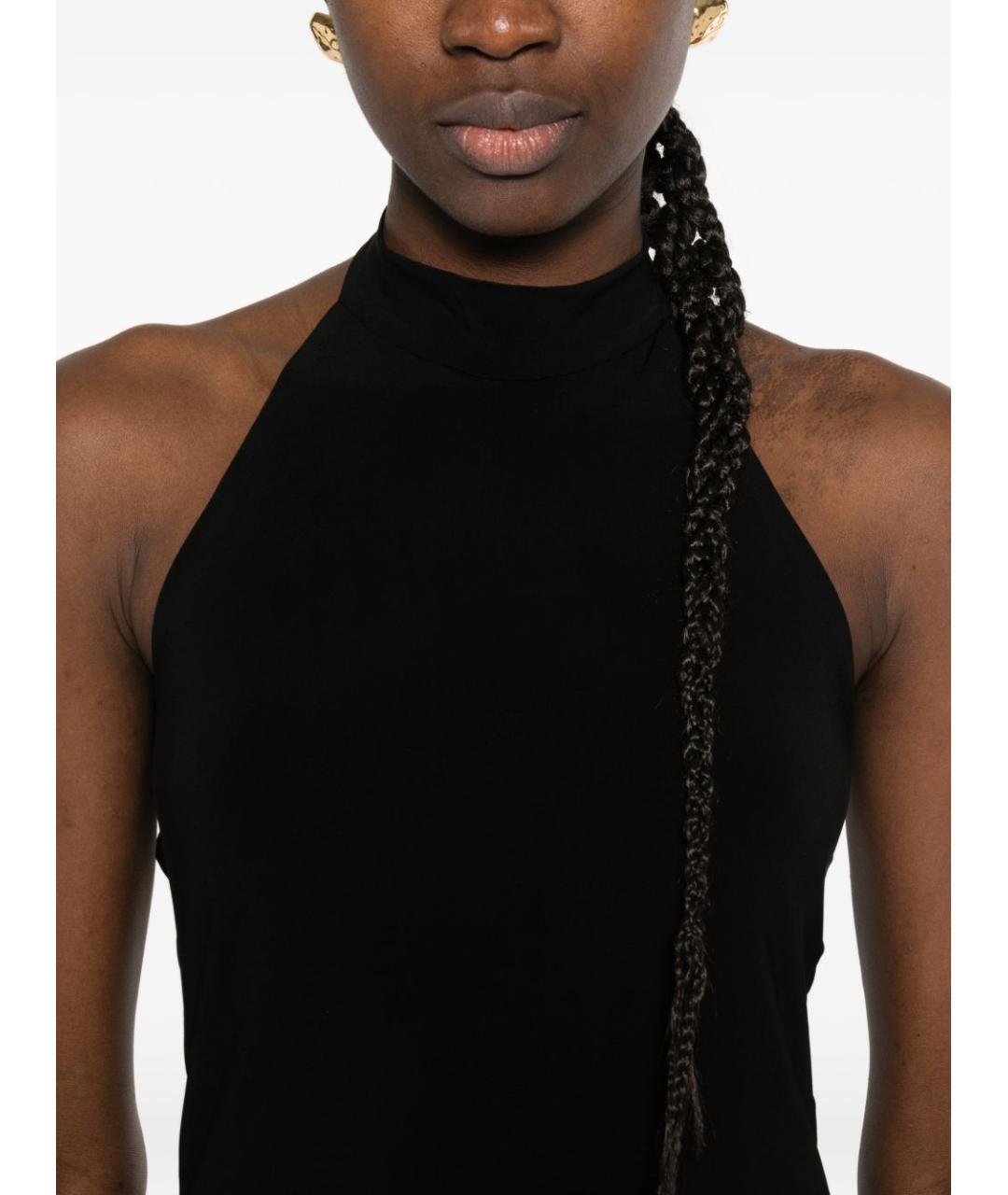 NORMA KAMALI Черное полиэстеровое коктейльное платье, фото 3