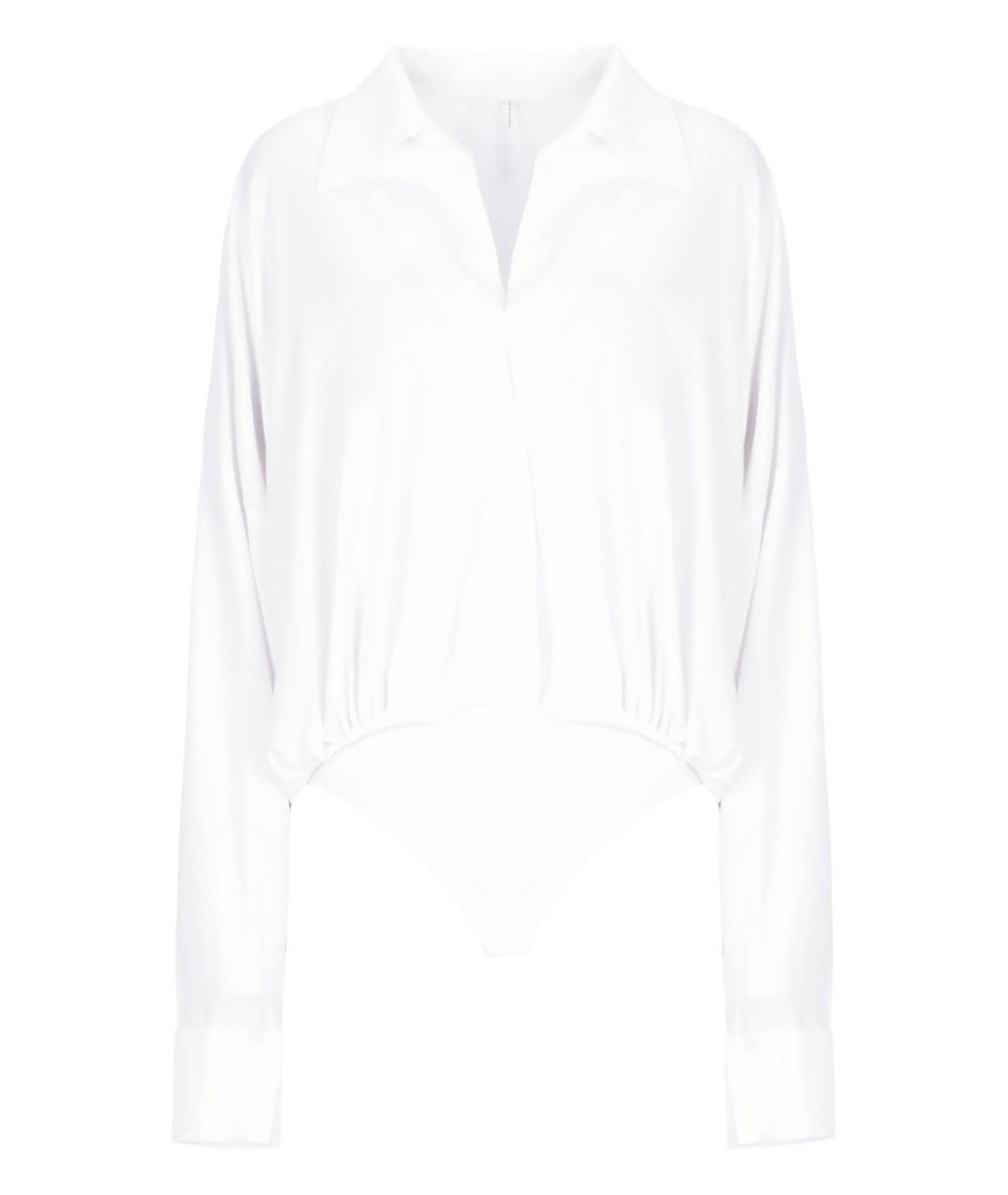 NORMA KAMALI Белое полиэстеровое боди, фото 1