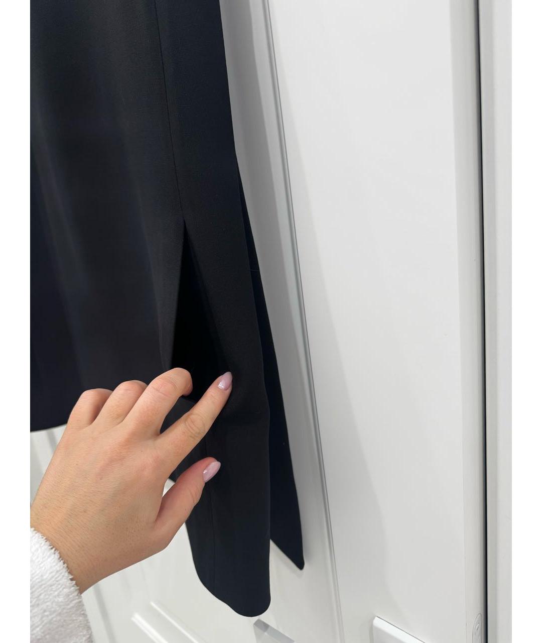 VALENTINO Черное шелковое коктейльное платье, фото 4