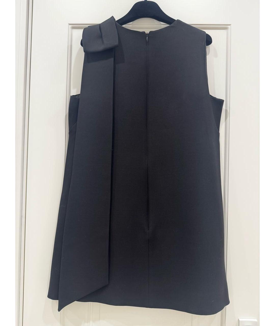 VALENTINO Черное шелковое коктейльное платье, фото 2