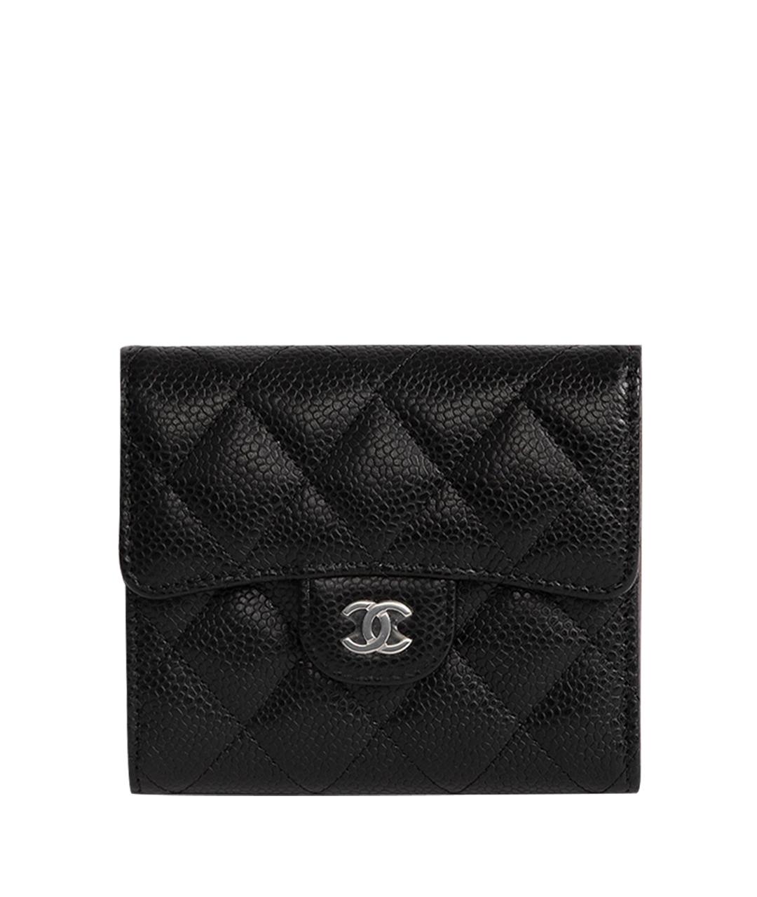 CHANEL Черный кожаный кошелек, фото 1