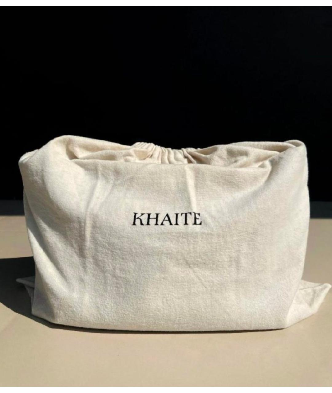 KHAITE Бежевая кожаная сумка тоут, фото 8