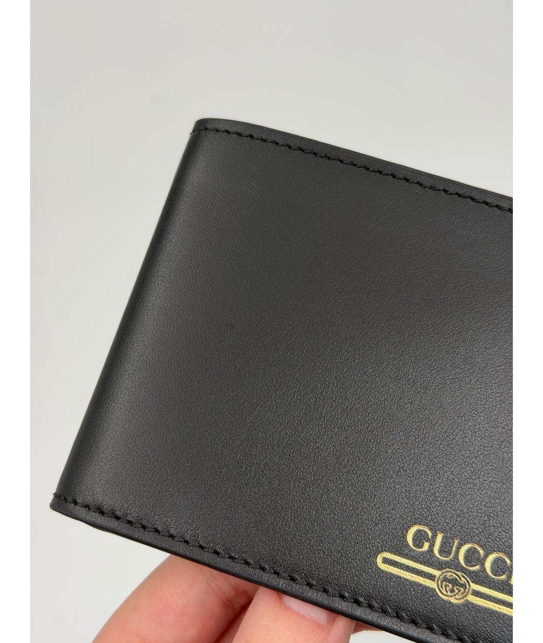 GUCCI Черный кожаный кошелек, фото 5