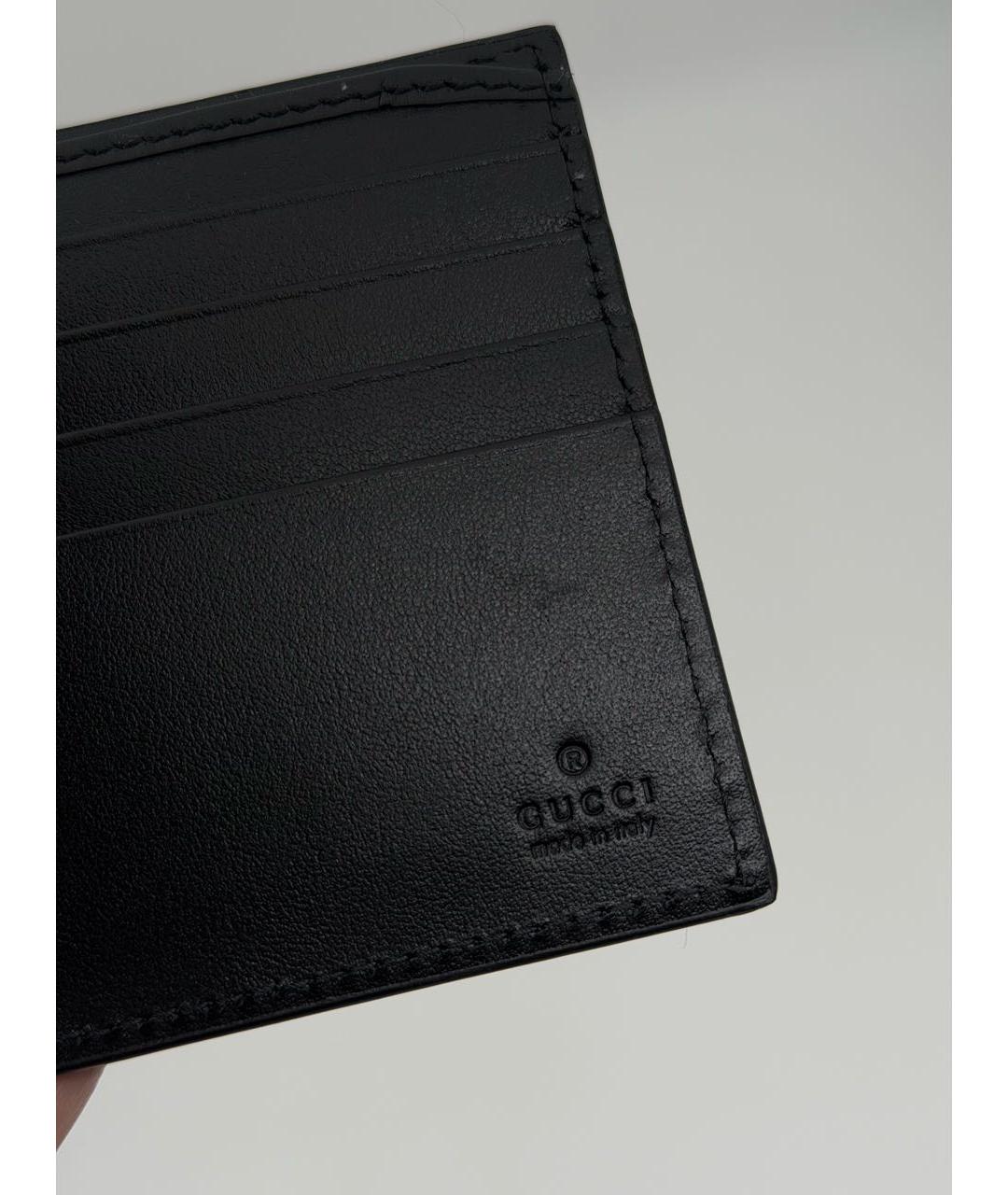 GUCCI Черный кожаный кошелек, фото 4